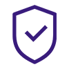 Protective shield with checkmark in it