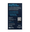 The back of a dark navy blue box of Endurance Wipes, featuring product information, bullet points, a QR code, and distributor details on a plain white background.