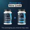 Promescent supplement bottles with new look announcement on a dark blue background