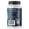Supplement bottle label with nutritional information